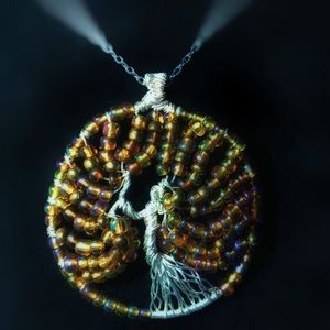 *NFS* Tortoise Rainbow Tree Of Life Necklace